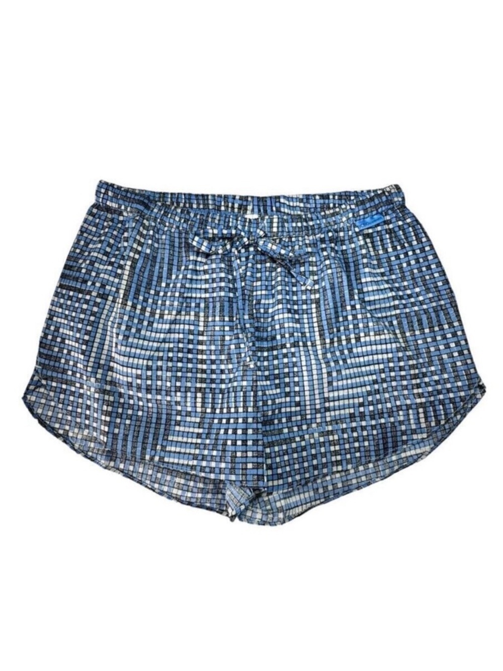 NWT BCBGeneration Blue Cotton Geometric Print Sleep Shorts Sz. M